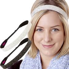 Amazon.com: Hipsy Adjustable Non Slip Fashion Wide Bling Glitter Headbands  for Women Girls & Teens 2-Pack (Black & White) : Clothing, Shoes & Jewelry