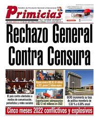 Periódico Primicias publicará impactantes ediciones de lujo 5 y 12 de  noviembre 2023 por 30 aniversario – Periodico Primicias