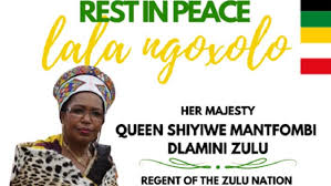 Queen mantfombi, 65, became interim leader of the country's largest ethnic group last month after the death of her husband. Jxajtn Cu71om