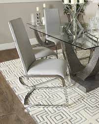 Not only can darker warms help to add ambience, especially when dining by night, they can help to make your dining room furniture choices stand out. Lexur Light Grey Chrome Dining Chair Set Of 4