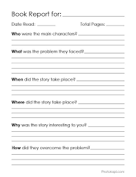 Book Report Chart Homeschool Portfolio Book Report