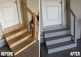 A Step Up Garage Stairs Garage Steps Stairs Makeover