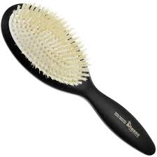 Amazon.com : Altesse 4911 Natural Bristle Hair Brush Travel Hairbrush Large  Air Cushion Matte Black Handle with 11 Rows of Soft White Boar Bristle Hair  Brush for Fine Hair for Sensitive Scalps.