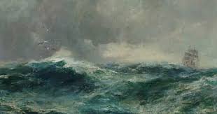 B F Gribble 1873 1962 Marine Artist Clipper In Stormy Sea Marine Artist Sea Painting Stormy Sea