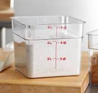 Cambro CamSquares® Classic 6 Qt. Clear Square Polycarbonate Food Storage  Container