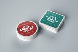 33 Paper Beverage Coaster Mockup Set In 2020 Graphic Design Tutorials Photoshop Tea Coaster Water Branding