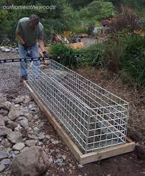 In the herb corner, you could also just mix in silica sand. From Free To Fantanstic Free Grating Makes A Great Gabion Garden Bench Ourhomeinthewoods