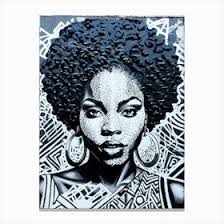 Graffiti Mural Of Beautiful Black Woman 51 Canvas Print by paul tschetter