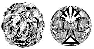 Picture made from old color samples: I Made These 24 Ink Line Drawings Into Coloring Pages Bored Panda