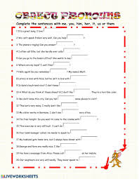 Second Grade Pronoun Worksheets Object Pronouns Worksheet In 2020 Pronoun Worksheets Free Pronoun Worksheets Object Pronouns