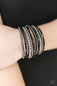 Black And Gold Wrap Bracelet Paparazzi Paparazzi Accessories Cheaters Never Prosper Black Black Bracelets Paparazzi Jewelry Bracelets