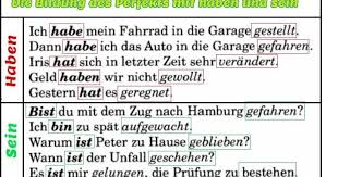 Perfekt Haben Oder Sein Deutsch German