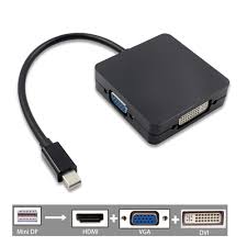 Mini displayport features on most macs and is used to connect to an external display. 3 In 1 Mini Dp To Dvi Vga Hdmi Adapter Cable Connector For Macbook Pro Air Mac 6971485990312 Ebay