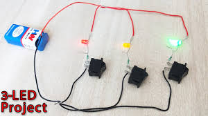 Ships free orders over $39. How To Connect 3 Led With 3 Switch And 9v Battery Traffic Light Project Tutorial Youtube