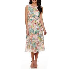 Black Label By Evan Picone Sleeveless Fit And Flare Dress Jcpenney Floral Dress Casual Fit And Flare Dress Dresses