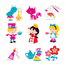The white queen also known as mirana is a supporting protagonist of tim burton's alice in wonderland and it's sequel alice through the looking glass. A Cartoon Vector Illustration Of Whimsical Retro Alice In Wonderland Royalty Free Cliparts Vectors And Stock Illustration Image 39281979
