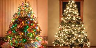 Design Debate White Lights Vs Colorful Lights Christmas Tree With Coloured Lights Christmas Tree Colored Lights Colored Christmas Lights