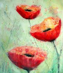 Die stärke der acrylmalerei liegt sicherlich in der flächigen und bunten malerei: Acrylmalen Mit Dem Schwamm Mohnbluten Acrylic Painting With A Sponge Poppies Malerei Blumen Malen Acryl Acrylmalerei