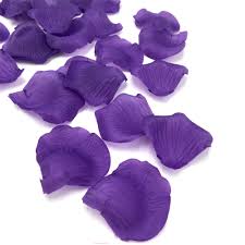 Silk with injection molding, inside iron wire is easy to fix/change the shape. Dark Purple Rose Petals Bulk Silk Flower Girl Petals 1000pcs Vanrina