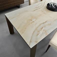 Shown In Golden Onyx Marble Ceramic Top Finish Glass Extension Extension Table Calligaris