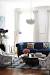 Navy Blue Velvet Sofa Living Room