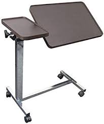 Amazon Com Medical Deluxe Tiltable Overbed Bedside Table W One Touch Height Adjustment Feature Hospital And In 2020 Tilt Table Adjustable Laptop Table Hospital Table