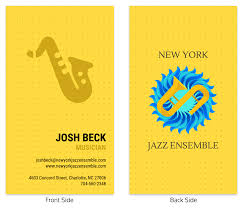 For different conditions and situations mobilink has lunched four different tricks. Yellow Jazz Ensemble Vertical Business Card Template