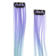 Fantasy unicorn purple violet red cherry pink yellow bright hair colour color coloured colored fire style curls haircut lilac lavender short long mermaid blue green teal orange hippy boho ombré woman lady pretty selfie style. Pastel Blue Pink Ombre Faux Hair Clip In Extensions 2 Pack Claire S