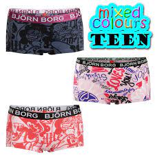 Unterwäsche von björn borg hat einen sportlichen charakter und den anspruch, dass sich frauen und männer aktiv und schick fühlen. Bjorn Borg Mini Shorts Teen Mix Damen Unterhosen Unterwasche Timarco De