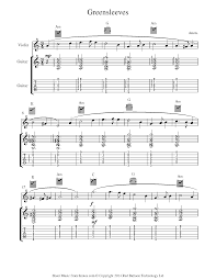 Sheet music for guitar and violin duet. Greensleeves Sheet Music For Violin Guitar Duet 8notes Com Sheet Music Free Violin Sheet Music Violin Sheet Music