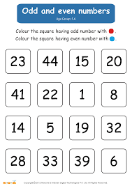 odd and even numbers worksheet for kids mocomi