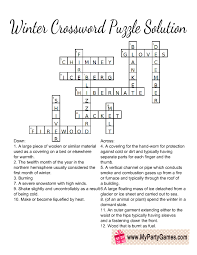 Print the fourth of july crossword free and share with students at us history classroom. Free Printable Winter Crossword Puzzles My Party Games