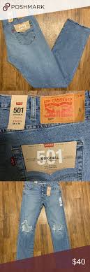 Wet levis 501 and jackets. Levi S 501 Original Fit Distressed 38x36 Nwt Mens Straight Jeans Levi S Clothes Design