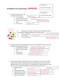 We need a rule to guide us. Combined Probabilities The And Or Rules Using Fractions And Decimals Worksheet Teaching Resources