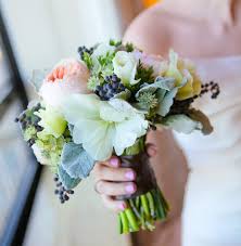 White anemones and roses are accented with soft lambs ear and succulents, and tied with navy blue satin and accented with pearls. Bouquets Wedding Ideas Page 119 Of 163 Elizabeth Anne Designs The Wedding Blog