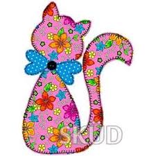 Gato Maria L Bertolino Www Pinterest Com Aplicacao De Gato Desenhos De Apliques Applique De Bebe