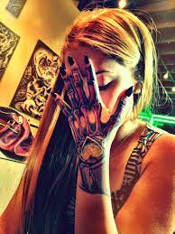 Skeleton Hand Skeleton Hand Tattoo Girl Tattoos Hand Tattoos