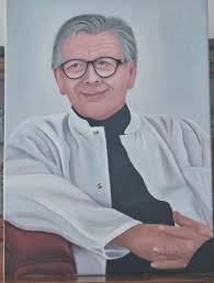 Liebe Patientinnen und Patienten, mir wurde die Freude zuteil, in einer  Auftragsarbeit Herrn Dr. med Thomas Kuhn zu malen (Öl auf Leinwand  70cm×50cm). Herr Dr. Kuhn war Neurochirurg in Gießen. Eine schöne