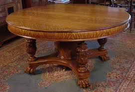 60 Round Oak Claw Foot Dining Table With 6 Original Leaves In 2020 Antique Oak Furniture Oak Furniture Dining Table