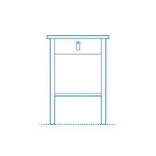 Bedside tables should not be more than six inches above the height of the bed. Nightstands Bedside Tables Dimensions Drawings Dimensions Com