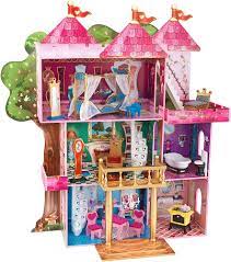 Amazon.com: KidKraft Storybook Mansion Three-Story Wooden Dollhouse for  12-Inch Dolls with 14-Piece Accessories, Gift for Ages 3+ : Toys & Games