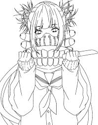 Set up a table outside and keep kids of all ages occupied with these spring pictures to color. Toga Himiko In My Hero Academia Coloring Page Free Printable Coloring Pages For Kids