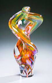 Helix Twist Sculpture Goldhagen Studios Glass American Crafts Blown Glass Art Glass Sculpture Glass Art Sculpture