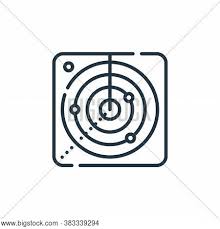Military collimator sight, gun targets focus range indication. Radar Icon Isolated Vector Photo Free Trial Bigstock