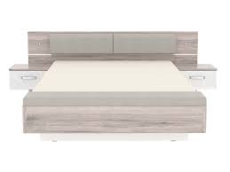Si quieres renovar los muebles de comedor y de las habitaciones, armarios, mesas y sillas de despacho, contar con las. Lit 160x200 Cm 2 Chevets Suspendus Led S Dolce Coloris Imitation Chene Cendre Et Blanc Haute Brillance Vente De Lit Adulte Conforama