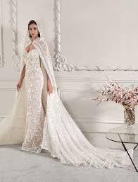 Demetrios Wedding Dress Style 887 Glimmering Lace Adorns This Glamorous Strapless Sheath De Demetrios Wedding Dress Cape Wedding Dress Winter Wedding Dress
