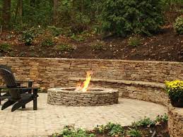 How to build a fire pit using retaining wall blocks. Firepit Backyard Fire Outdoor Fire Fire Pit Backyard