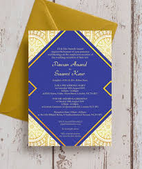Royal Blue Gold Indian Asian Wedding Invitation Asian Wedding Invitations Wedding Invitations Folded Wedding Invitation