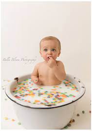 Cereal Bath Photoshoot Milk Bath Session Baby Boy Fruit Loop Milk Bath One Year Cakesmash Baby Milk Bath Milk Bath Photography Baby Boy Photography