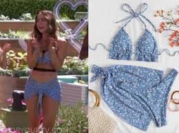 Who is in the cast of love island 2020? Love Island Usa Season 2 Episode 12 Lauren S Blue Floral Ruffle Bikini And Skirt Shop Your Tv